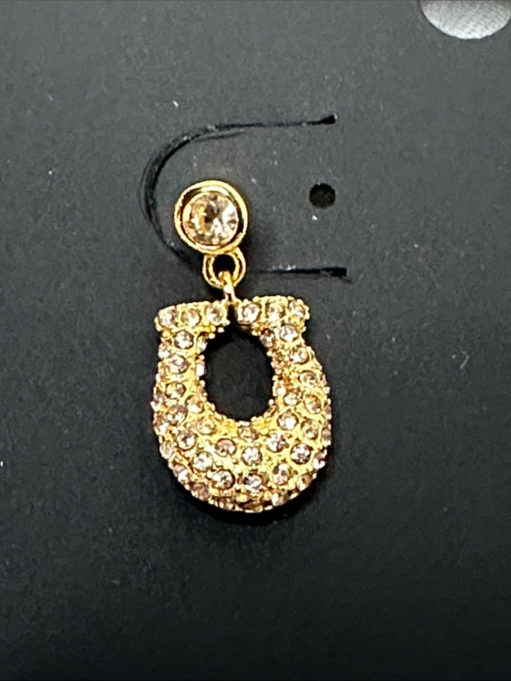 Coach Signature Pave’ Drop C Logo Earrings - Picture 3 of 4